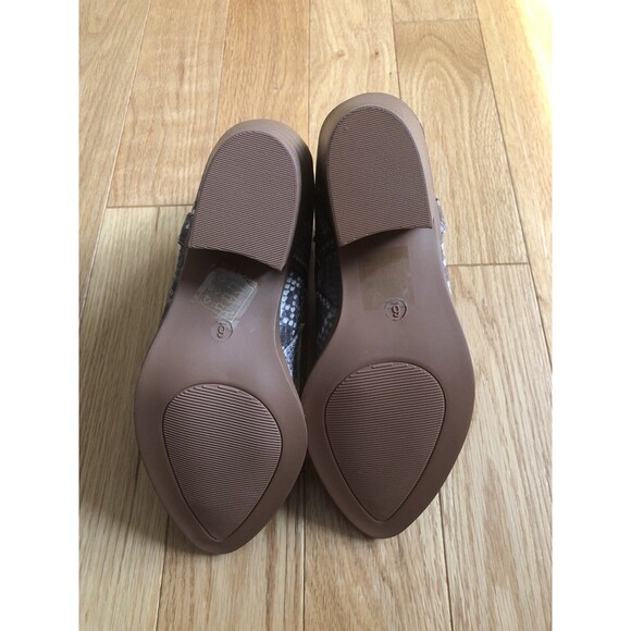 GC Shoes Side V Buckle Ankle Boots for Women Low Chunky Heeled Snake Skin Sz 6 - Picture 9 of 9